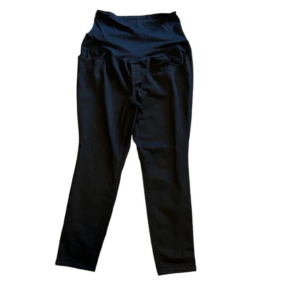 Old Navy Maternity Black Jeans with Full Stretch Panel. Size 14 Short Great Cond - Picture 1 of 10
